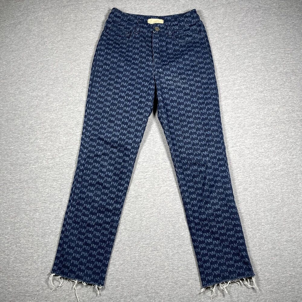 Paloma Wool Jeans Womens 22x26 Blue High Rise Slim Straight Crop Distressed
